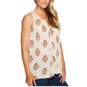 L u c k y  B r a n d • Woodblock floral tunic tank